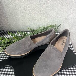 Clarks Gray Suede Loafers for Everyday Comfort